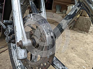 motorcycle brake disc with tape