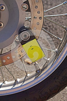 Motorcycle brake lock