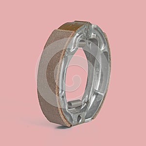 motorcycle brake shoes part on background , Car service