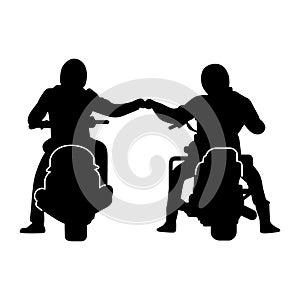 Motorcycle bro fist bump gang eps file