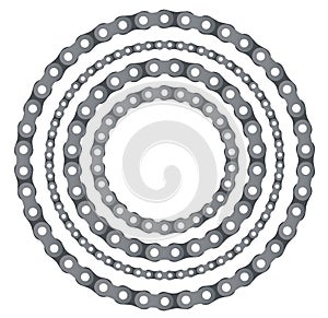 Motorcycle chain round frames