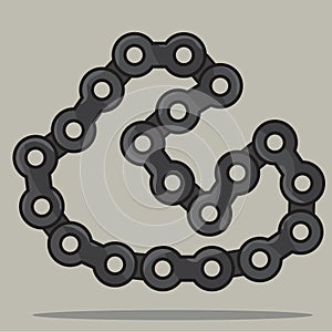 motorcycle chain. Vector illustration decorative design