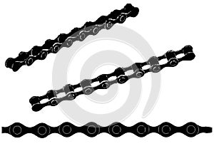 Motorcycle chain on white