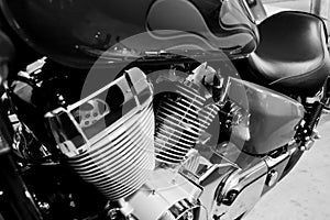 Motorcycle chrome engine