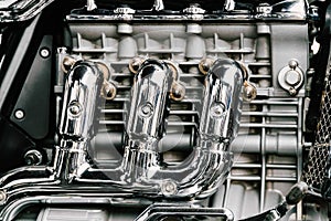 Motorcycle Chrome Engine Block