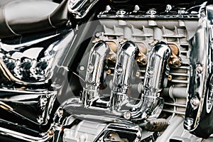 Motorcycle Chrome Engine Block