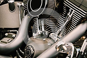 Motorcycle Chrome Engine Block