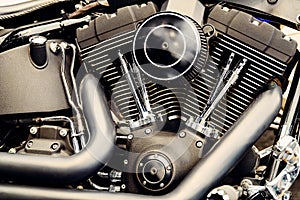 Motorcycle Chrome Engine Block