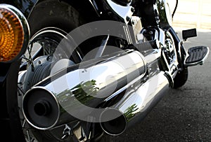 Motorcycle chrome exhaust