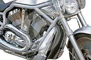 Motorcycle chrome metal grille