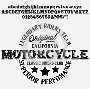 Motorcycle club community logo design. Vector Illustration