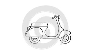 Motorcycle coloring book transportation to educate kids. Learn colors pages