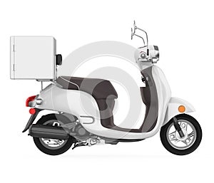 Motorcycle Delivery Box Isolated