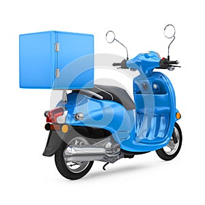 Motorcycle Delivery Box Isolated