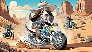 motorcycle dirt bike cycle race basset hound dog puppy outdoor sport