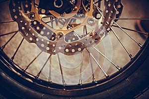 Motorcycle double disk brake
