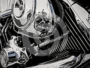 Motorcycle engine as background