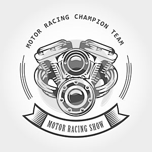 Motorcycle engine - chopper motor, bike show