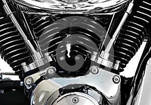 Motocykl motor chrom 