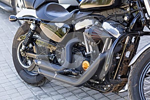 Motorcycle engine chrome plated and strong appearing in Turkey