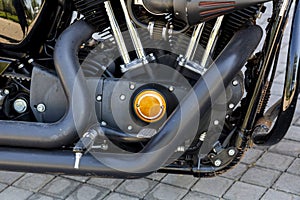 Motorcycle engine chrome plated and strong appearing in Turkey