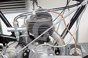 motorcycle engine close-up
