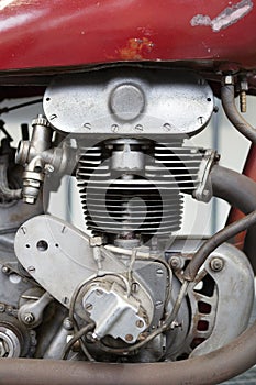 Motorcycle engine close-up