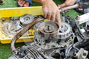 Motorcycle engine repair