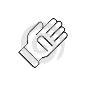 Motorcycle glove line outline icon