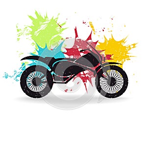 Motorcycle. Grunge vector illustration