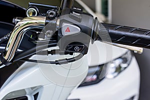 Motorcycle handlebar idling stop on-off,emergency light button