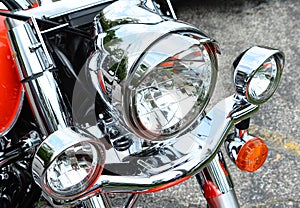 Harley Davidson Motorcycle Headlight photo