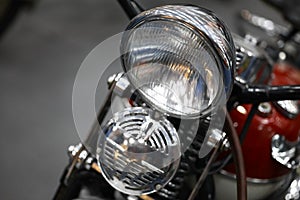 Motorcycle headlight and horn