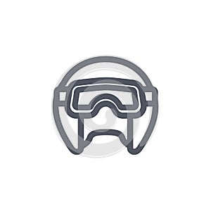 motorcycle helmet with goggles. Vector illustration decorative design