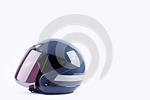 Motorcycle helmet is safty equipment on white background helmet safety object isolated