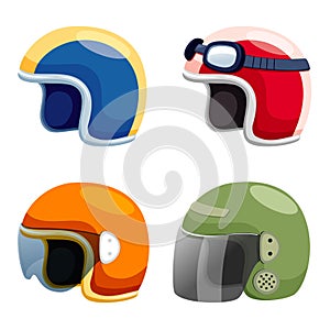 Motorcycle helmet set