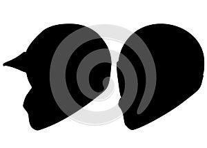 Motorcycle helmet set.