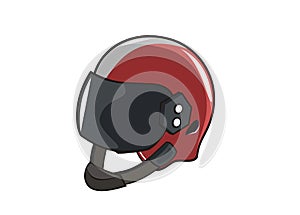 Motorcycle helmet. Simple flat illustration.
