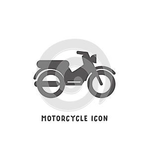 Motorcycle icon simple flat style vector illustration