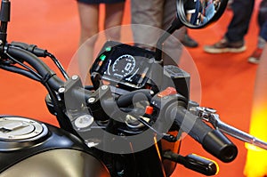 Motorcycle ignition and engine kill button.