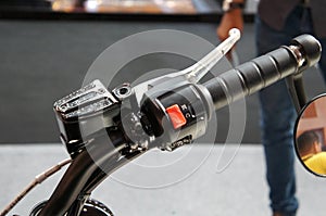 Motorcycle ignition and engine kill button.