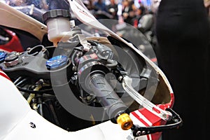 Motorcycle ignition and engine kill button.