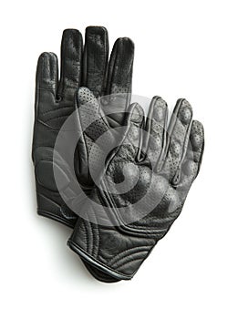 Motorcycle leather gloves.