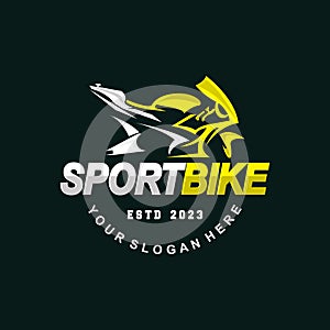 Motorcycle logo design, Bike Vehicle Repair Garage Vector, Symbol Illustration