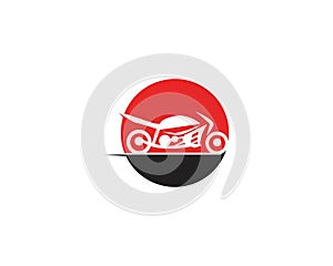 Motorcycle logo design vector