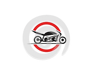 Motorcycle logo design vector photo