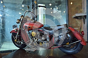 Motorcycle model Are antiques and nowadays are for display But whenever you look