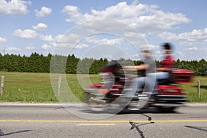 Motorcycle in motion