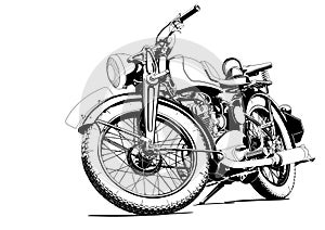 Motorcycle old illustration