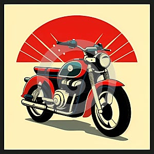 Motorcycle poster - AI generated art